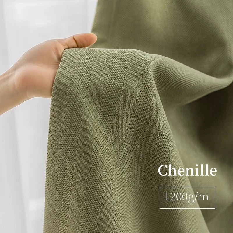 Rideau chenille occultant insonorisant luxe chambre salon moderne