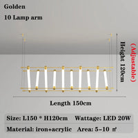 Modern Simple Chandelier, Restaurant, Bar, Exhibition hall, Chandelier, Nordic art Island designer, Extremely Simple LED Lamps