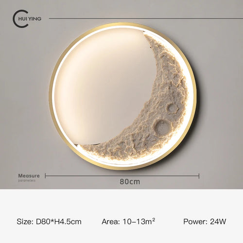 applique murale lune à led avec intensité variable décorative - vue 16 sur 15