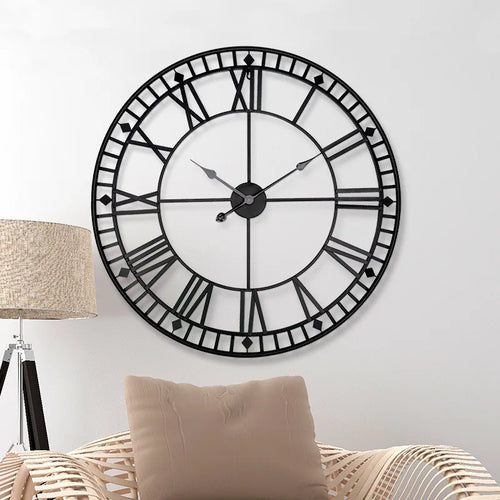 horloge murale grande taille design moderne style européen à suspendre - vue 7 sur 6