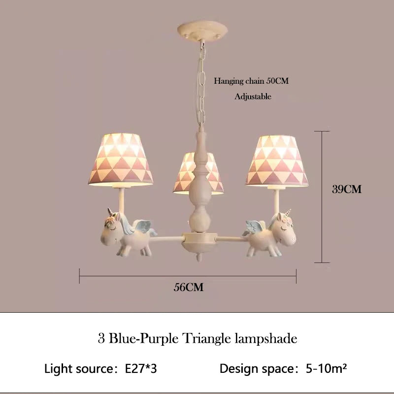lustre enfant LED rotatif style nordique romantique et chaleureux - vue 10 sur 24