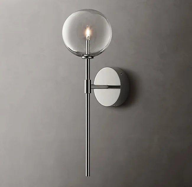 applique murale boule de verre post-moderne éclairage rétro nordique - vue 5 sur 12