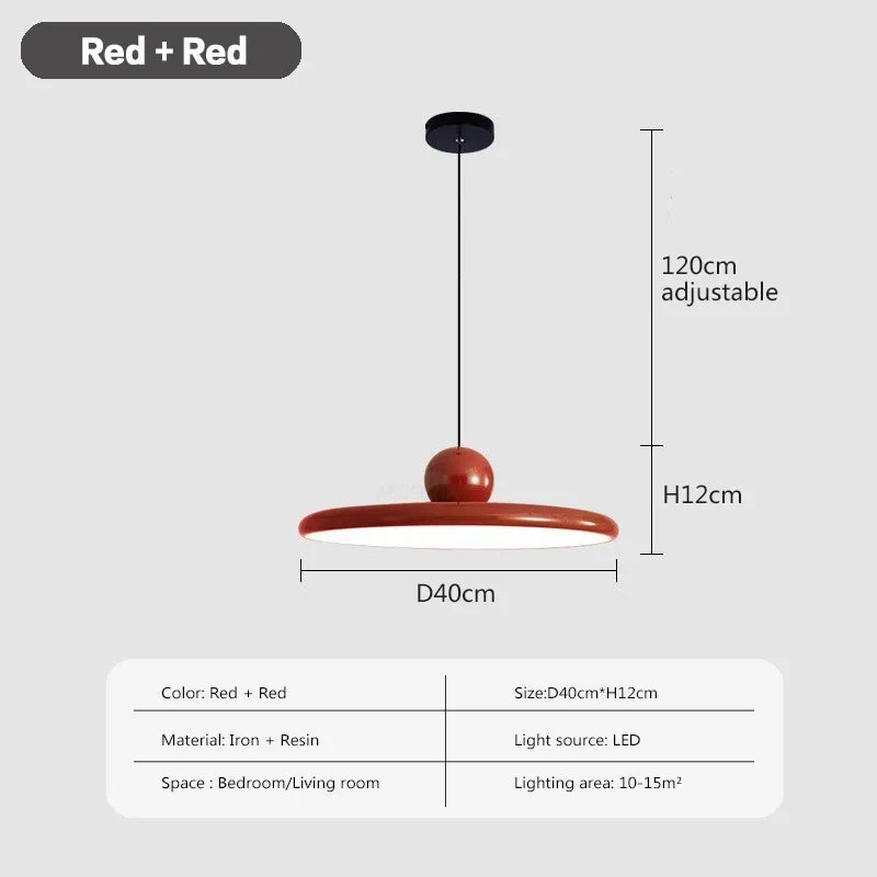 led nordique suspension lumière soucoupe volante éclairage intérieur - vue 9 sur 12