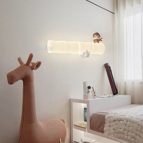 applique murale led singe panda pour enfants