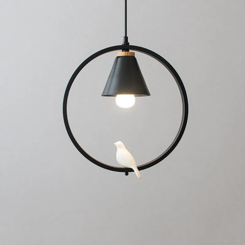 lampe à oiseaux nordique moderne en fer pour décoration intérieure - vue 10 sur 16