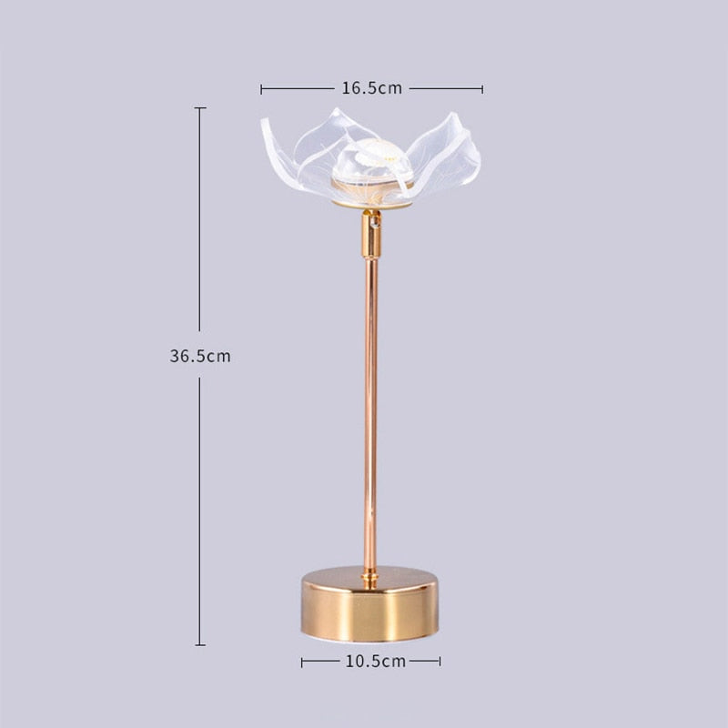 Lampe à poser style vintage LED en métal doré Anila