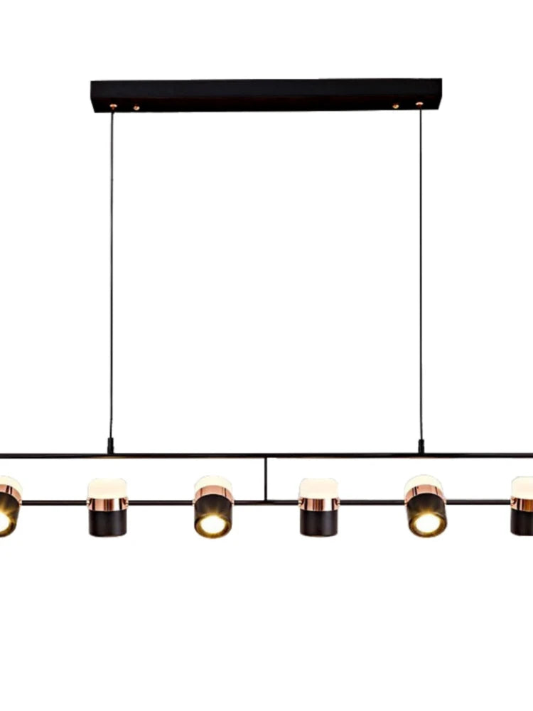 Nordic Designer Strip Restaurant Chandelier Minimalist Creative Bar Table Lamp, Bedroom Bedside Decoration Small GU10 Chandelier - vue 6 sur 14