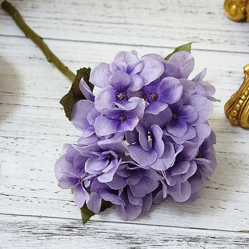 bouquet d'hortensias en soie pour décoration intérieure et mariage - vue 10 sur 14
