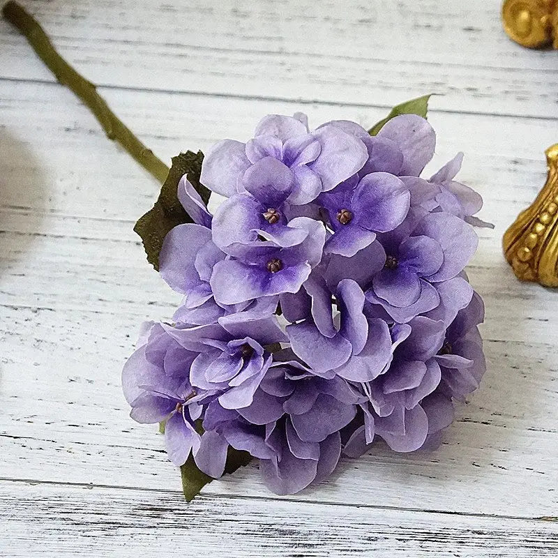 bouquet d'hortensias en soie pour décoration intérieure et mariage - vue 9 sur 14