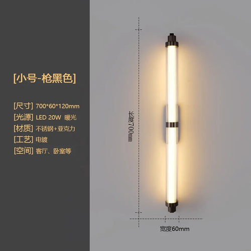 applique murale cylindrique à led moderne pour intérieur élégant