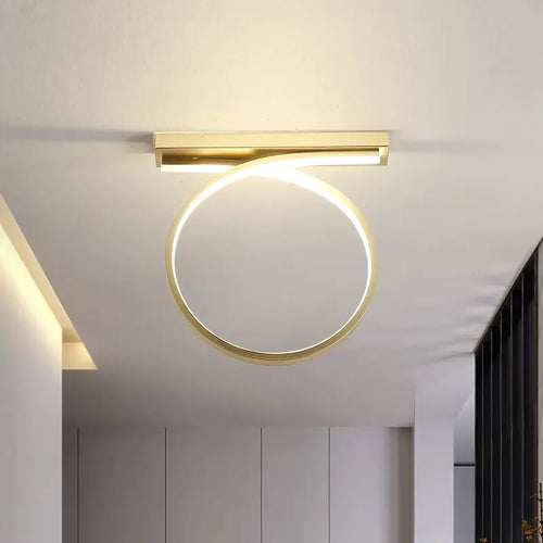 plafonnier moderne décor lumière ronde entrée