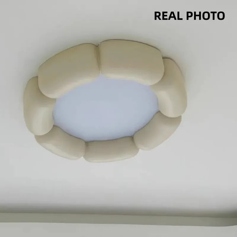 Moderne Wabi Sabi Led plafonnier chambre nordique Style crémeux plafonnier décor à la maison éclairage intérieur luminaires de lampe à Led - vue 6 sur 9