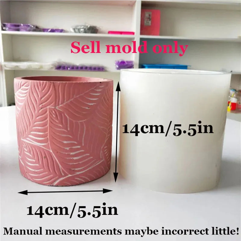 moules en silicone pour pots de fleurs motifs feuilles 2024