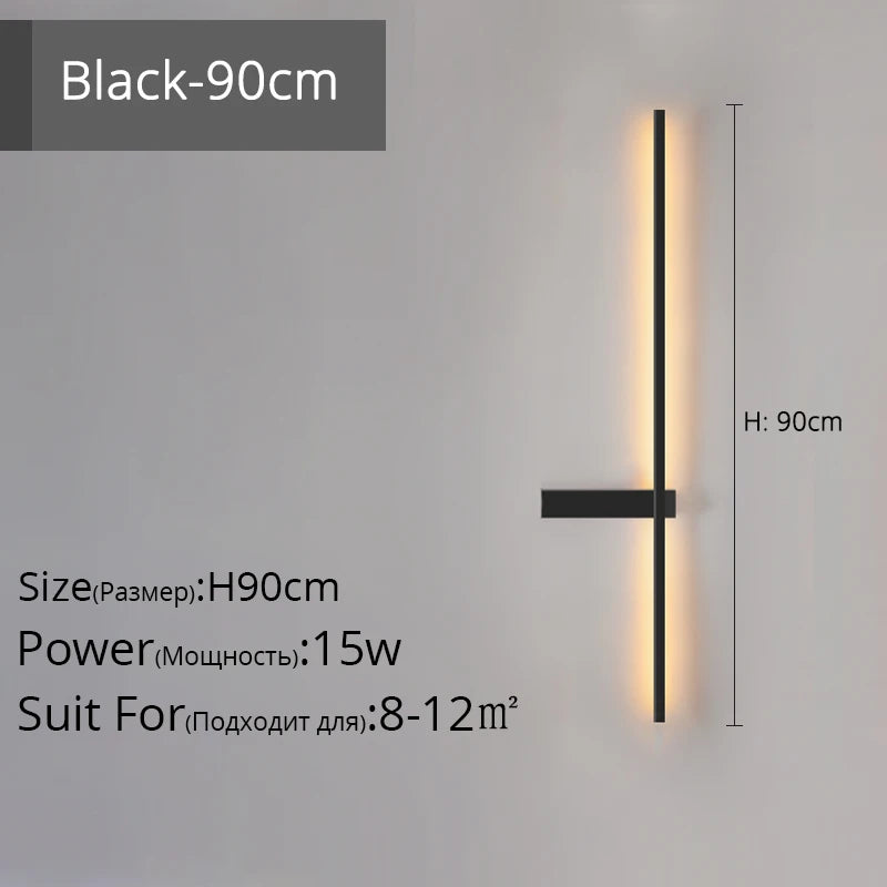 applique murale led minimaliste en aluminium pour éclairage intérieur - vue 18 sur 18