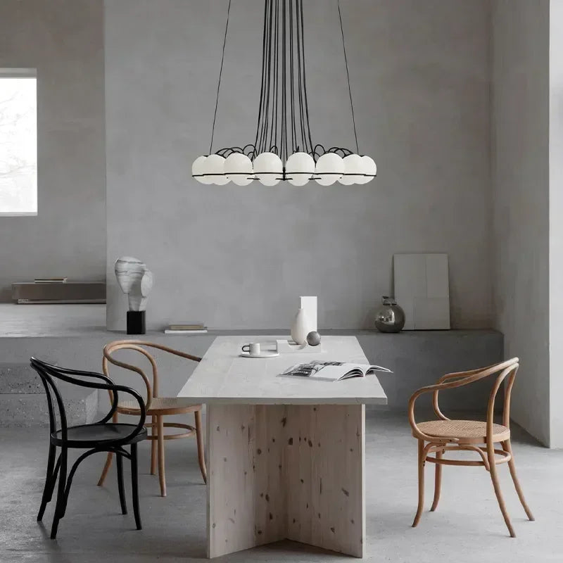 lustre moderne en verre créatif pour éclairage intérieur décoratif