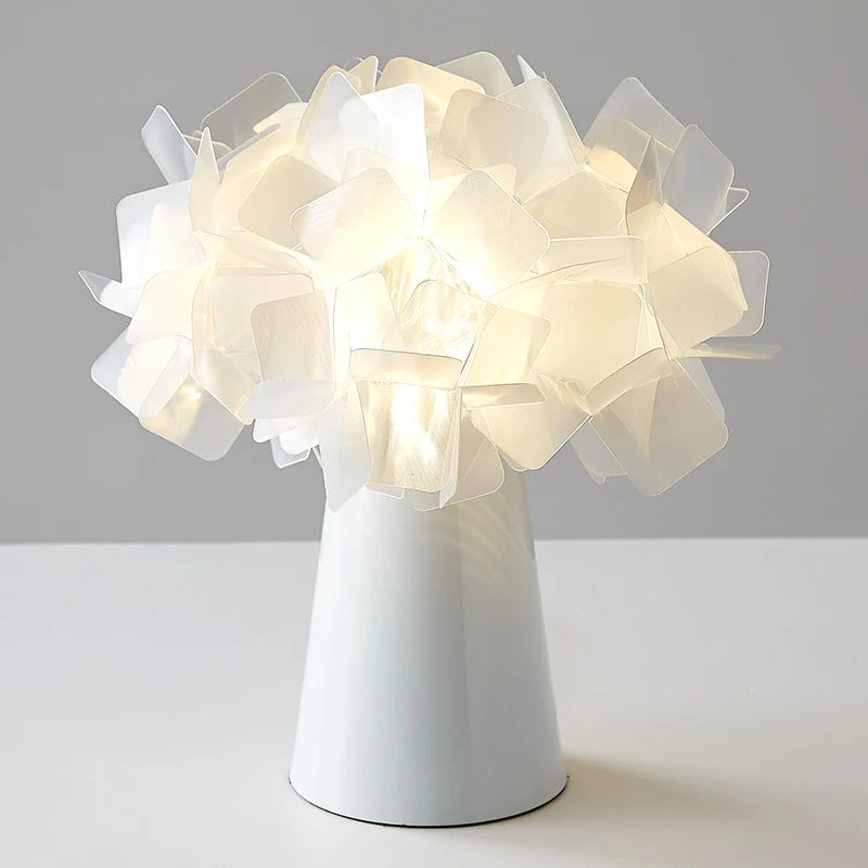 lampe de bureau moderne en plastique design floral décoratif - vue 8 sur 13