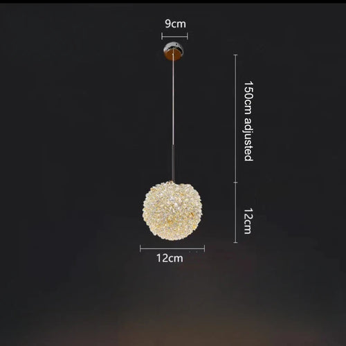 suspension en cristal k9 forme de fleur design moderne et luxueux - vue 11 sur 10