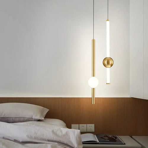 lustre à barre longue suspension avec éclairage led - vue 3 sur 14