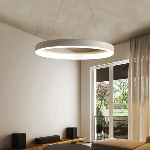 Lustre de salon circulaire moderne minimaliste - vue 3 sur 8