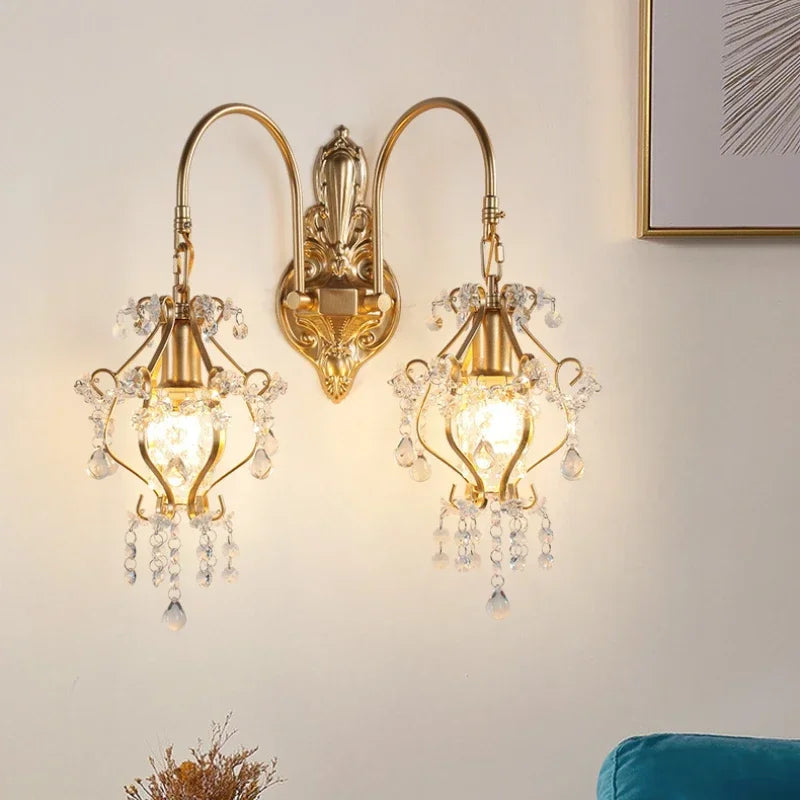 applique murale en cristal rétro nordique pour décoration intérieure - vue 5 sur 7