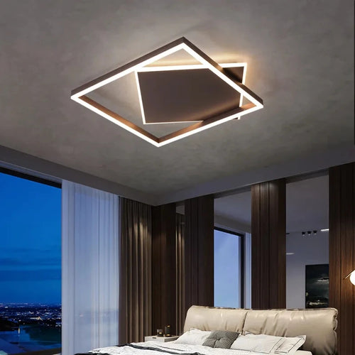 Plafonnier moderne à LEDs noir chambre étude salon éclairage intérieur