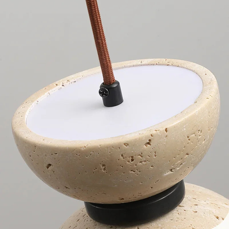 lustre rétro en pierre naturelle pour décoration moderne - vue 6 sur 6