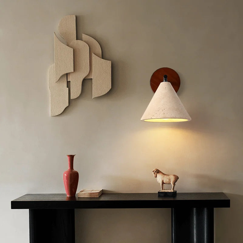 applique murale en pierre naturelle led décorative d'intérieur - vue 6 sur 7