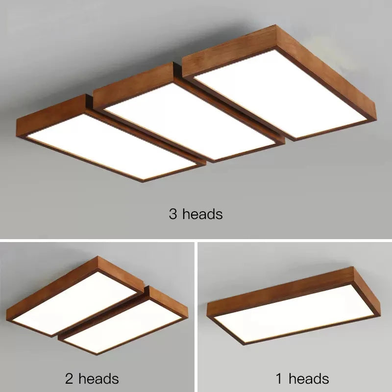 lustre à led moderne pour intérieur design en bois