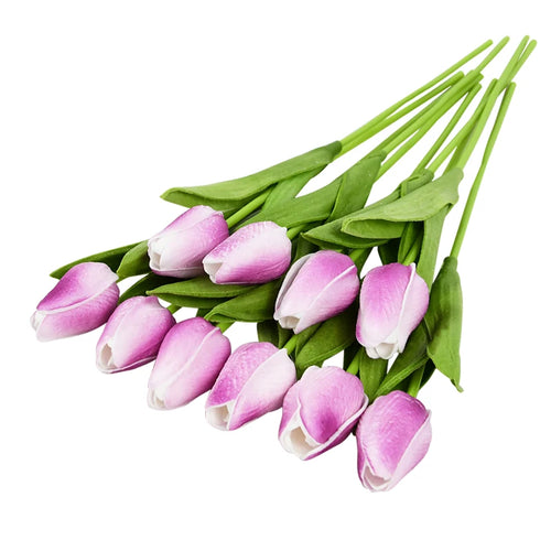 lot de 10 tulipes artificielles pour décoration de mariage et jardin - vue 28 sur 33