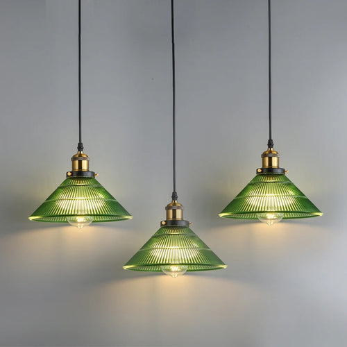 suspension en verre à rayures pour éclairage intérieur décoratif - vue 2 sur 8