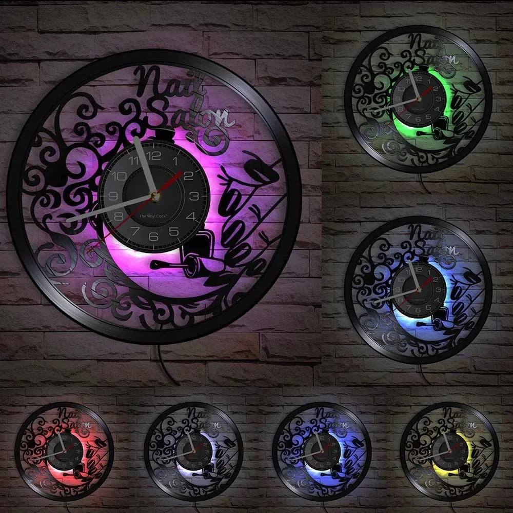horloge murale vinyle pour salon de manucure et beauté - vue 31 sur 31