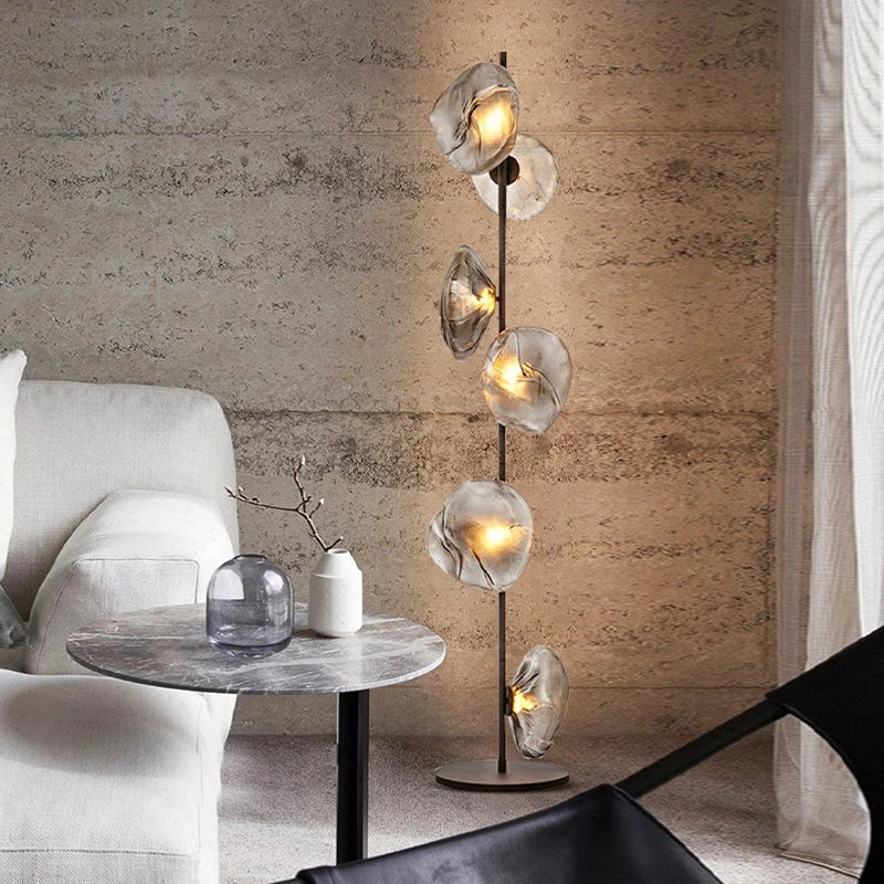 Lampadaire design LED en verre