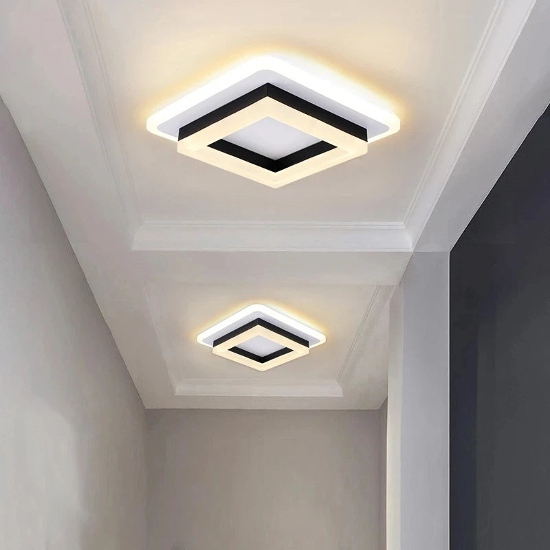 Plafonnier carré led moderne simple nordique pour intérieur