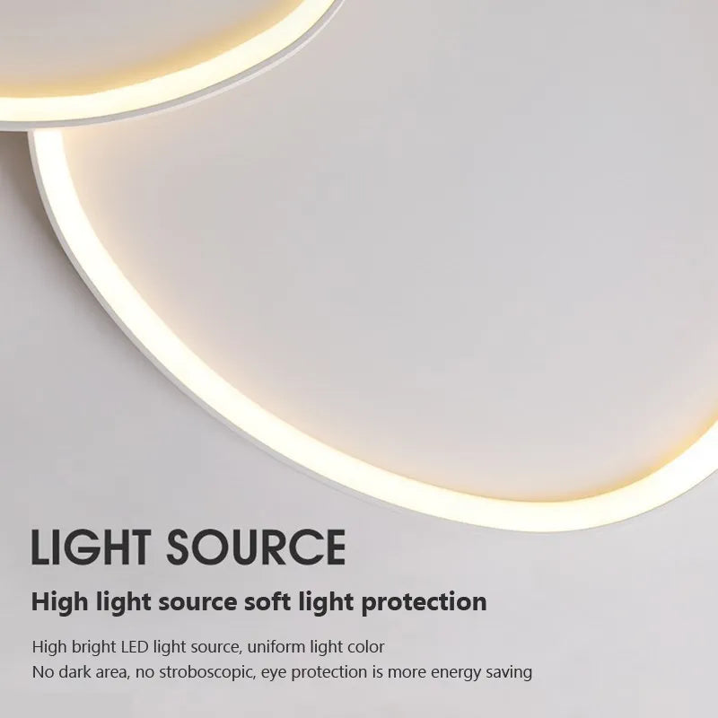Plafonnier LED rond au design nordique simpliste