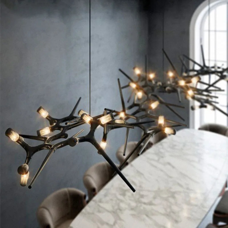 lustre de luxe post-moderne nordique pour villa personnalisé
