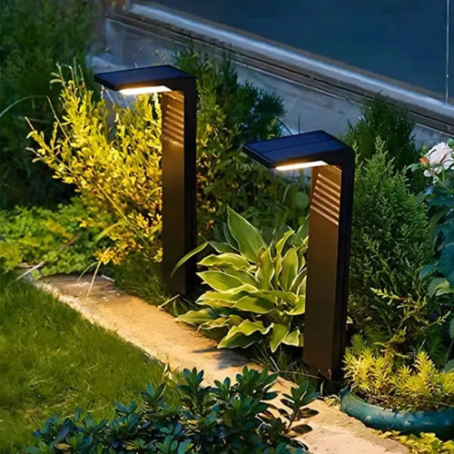 lampadaire solaire moderne pour jardin et cour décorative - vue 3 sur 6