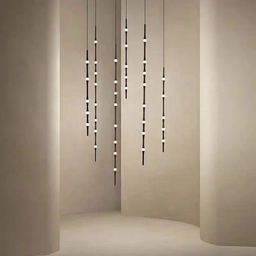 lustre led minimaliste en aluminium acrylique pour hôtel 3000k