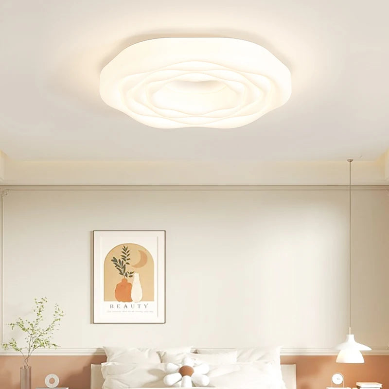plafonnier led design moderne en forme de rose pour éclairage intérieur - vue 3 sur 8