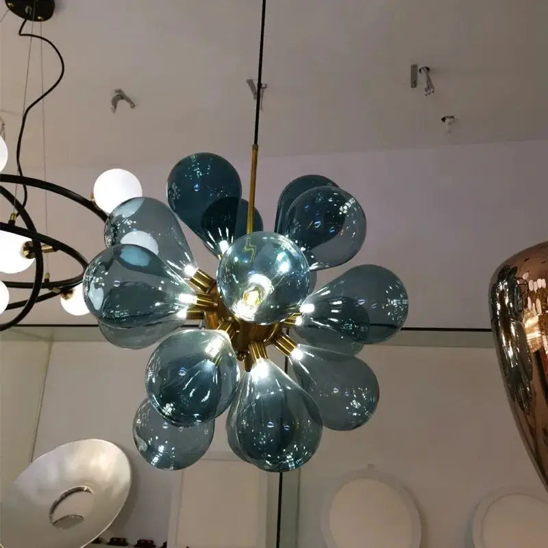 suspension moderne en verre design pour décoration intérieure - vue 7 sur 11