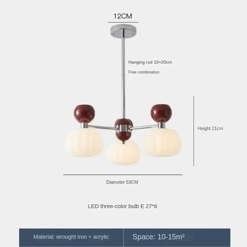lustre décoratif acrylique avec abat-jour suspendu créatif - vue 10 sur 14