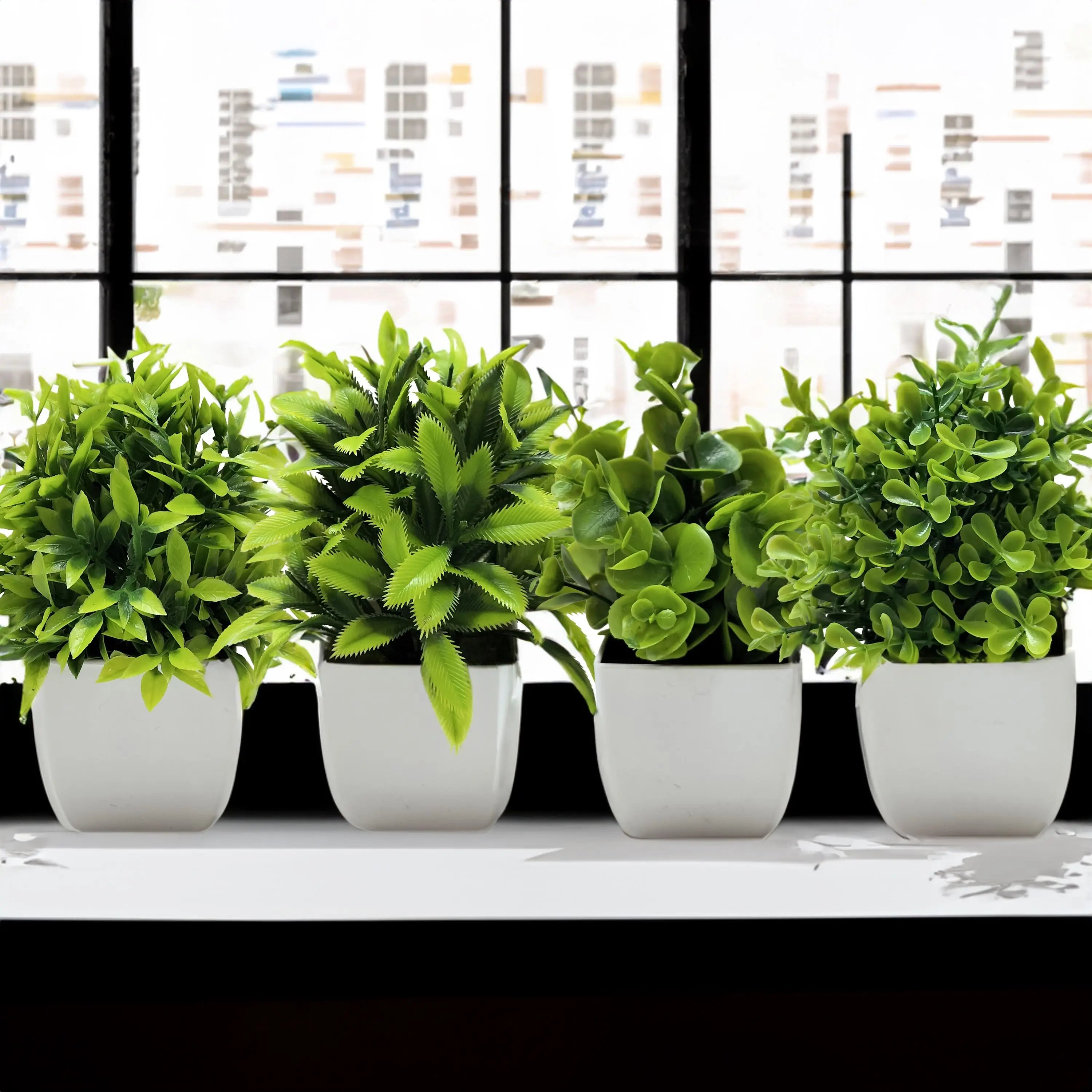 plante artificielle en pot pour décoration de bureau et jardin - vue 7 sur 45