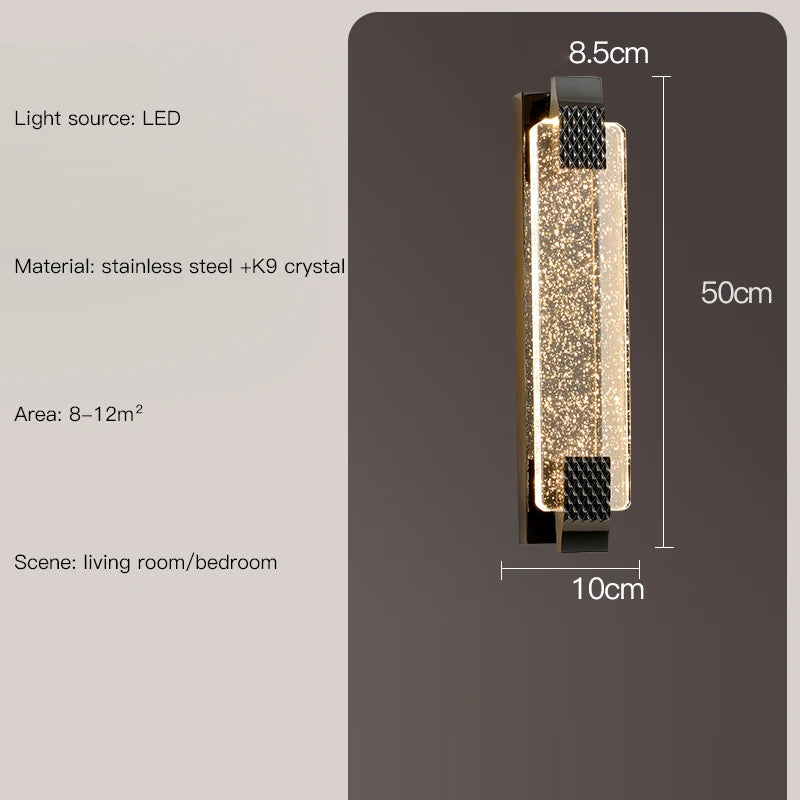 applique murale luxe nordique en cristal moderne éclairage décoratif - vue 14 sur 15