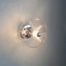 applique murale glall en métal chromé avec ampoule