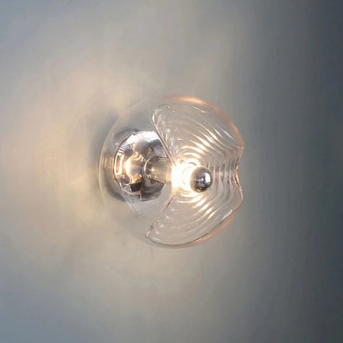applique murale glall en métal chromé avec ampoule