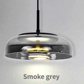 Éclairage moderne Suspension Luminaires LED Suspension Décoration de salle à manger Cuisine intérieure Luminaire en verre Minimaliste