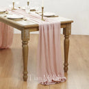 Chemin de table coton gaze style vintage mariage