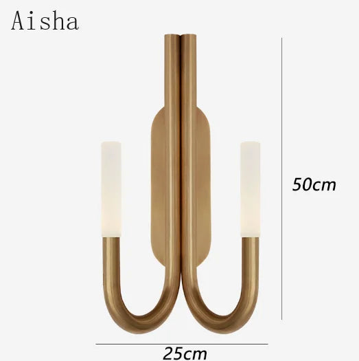 applique murale nordique double tête rétro décorative pour intérieur - vue 7 sur 9