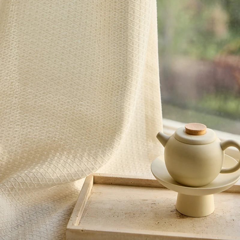 Rideau moderne plissé filtrant lumière salon chambre