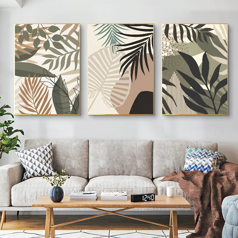 affiche décorative feuilles de palmier pour la maison