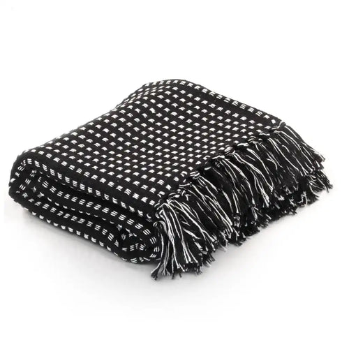 Plaid coton chevrons doux confortable pour salon chambre